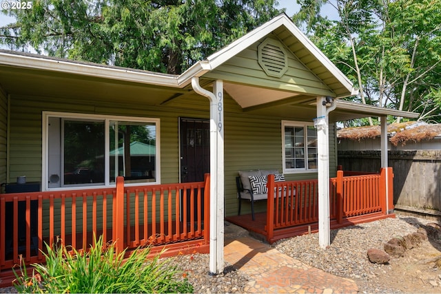 9819 SE Knight St, Portland, OR 97266 - property entrance featuring a porch