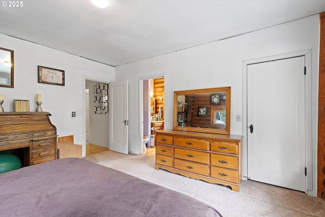 4347 S Schooner Creek Rd, Lincoln City, OR 97367 - bedroom featuring light carpet and ensuite bathroom