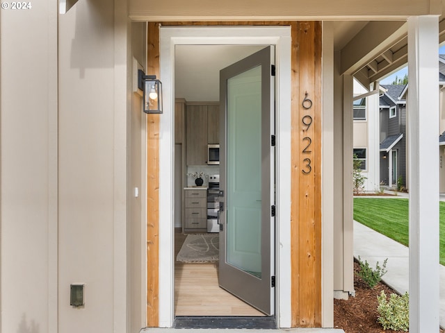 view of doorway to property