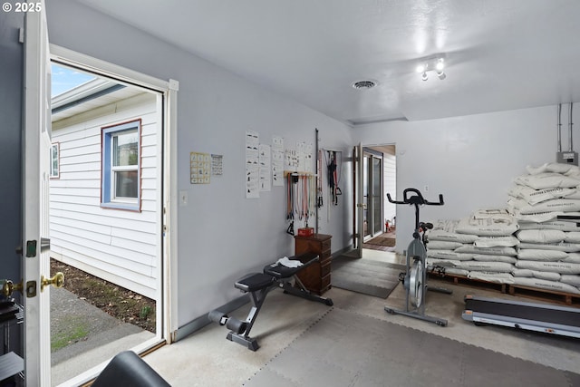 view of workout room