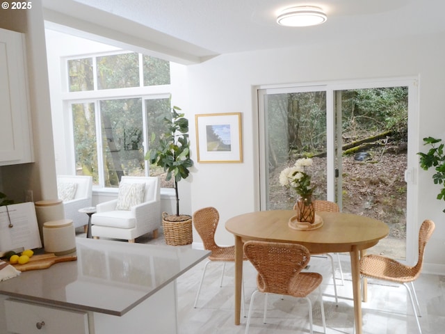 view of dining space