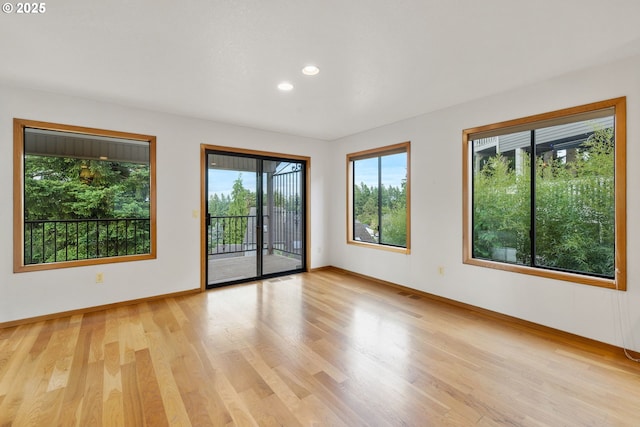 2305 Chickadee Ct, West Linn, OR 97068 - spare room featuring baseboards, light wood-style flooring, and recessed lighting