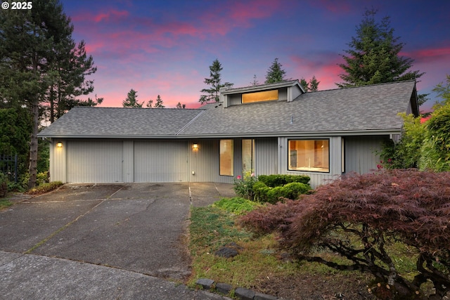 2305 Chickadee Ct, West Linn, OR 97068 - view of front of home with driveway, a garage, and roof with shingles