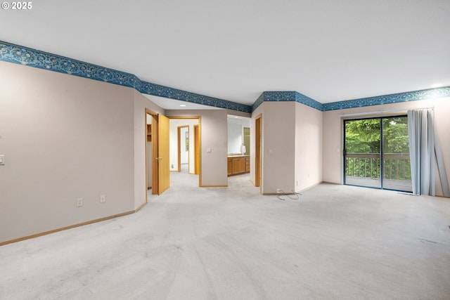 2305 Chickadee Ct, West Linn, OR 97068 - unfurnished room with baseboards, light carpet, and recessed lighting