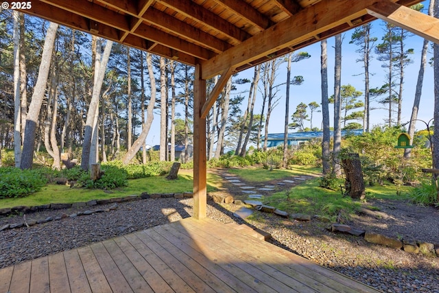 view of wooden deck