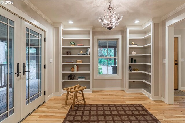 interior space featuring french doors