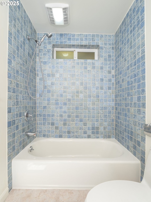 3511 SW Coronado St, Portland, OR 97219 - bathroom featuring shower / bath combination and tile patterned floors
