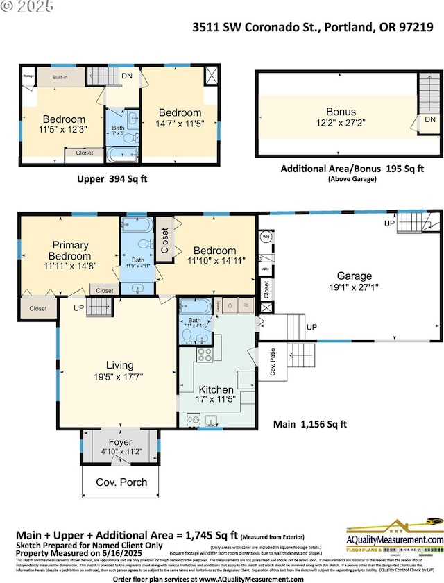 3511 SW Coronado St, Portland, OR 97219 - view of property floor plan