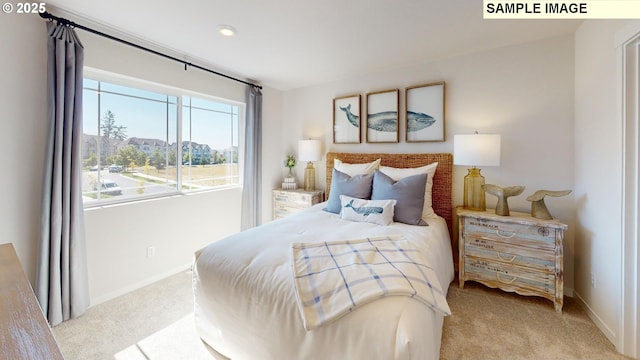 view of carpeted bedroom