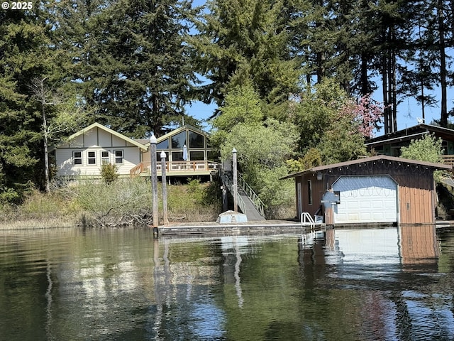 3140 S Tenmile, Lakeside, OR 97449 - view of dock featuring a water view