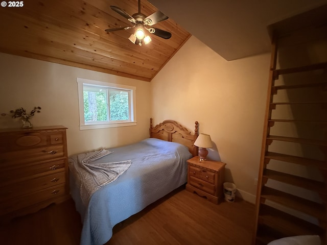 3140 S Tenmile, Lakeside, OR 97449 - bedroom with wood ceiling, vaulted ceiling, and wood finished floors