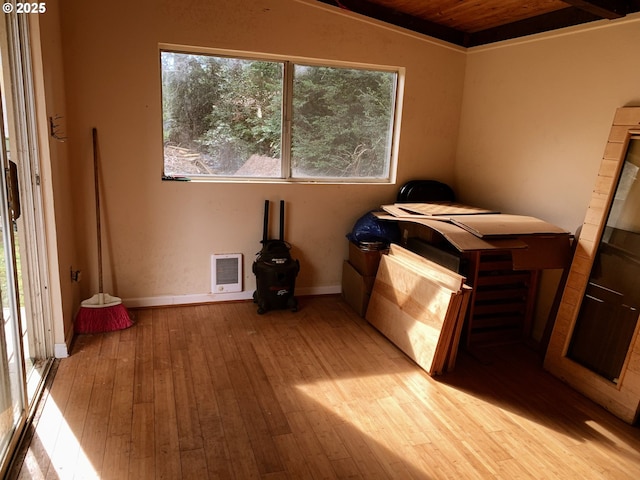 interior space with light hardwood / wood-style flooring