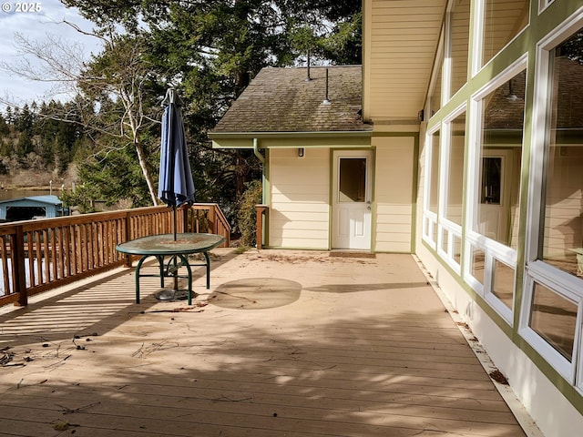 3140 S Tenmile, Lakeside, OR 97449 - view of wooden terrace