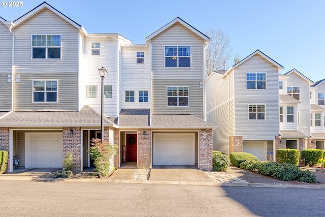 view of property featuring a garage