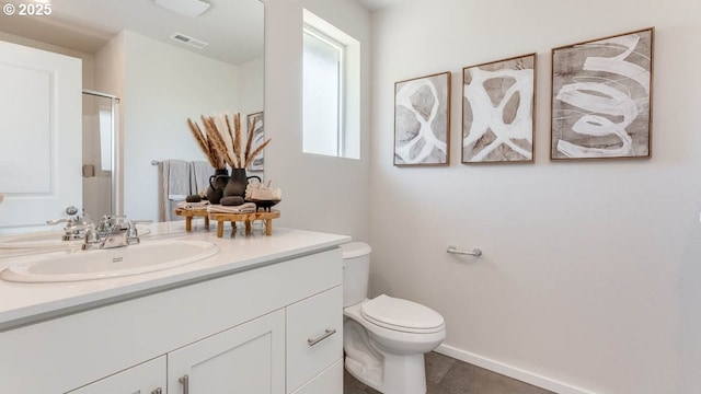3505 SW Thomas Ave, Gresham, OR 97080 - bathroom with vanity, a shower, and tile patterned flooring