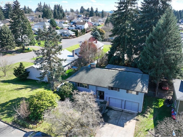 birds eye view of property featuring a residential view