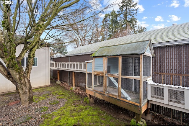 exterior space featuring an outdoor structure