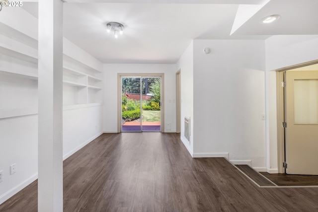 505/515 Empress Ave, Eugene, OR 97405 - spare room with dark wood-style flooring and built in features