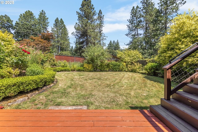 505/515 Empress Ave, Eugene, OR 97405 - view of yard featuring a deck and stairway