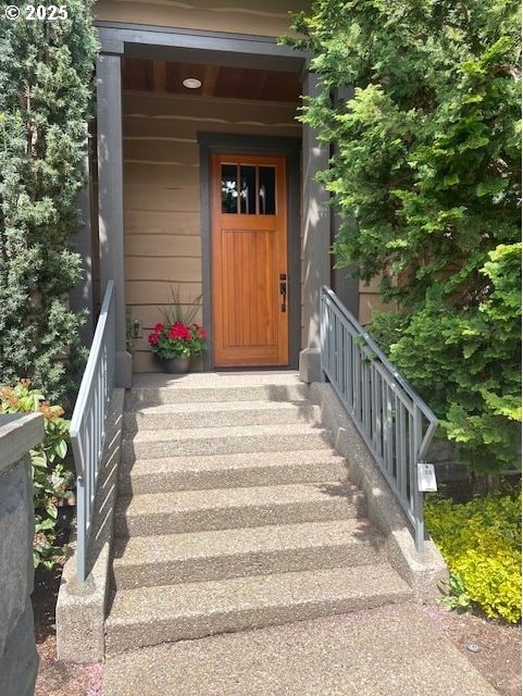 view of exterior entry