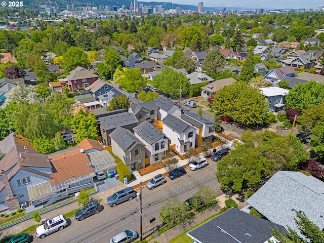 aerial view with a residential view