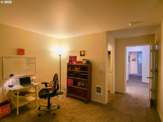 office featuring carpet flooring and baseboards