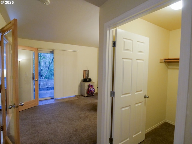 interior space featuring carpet floors