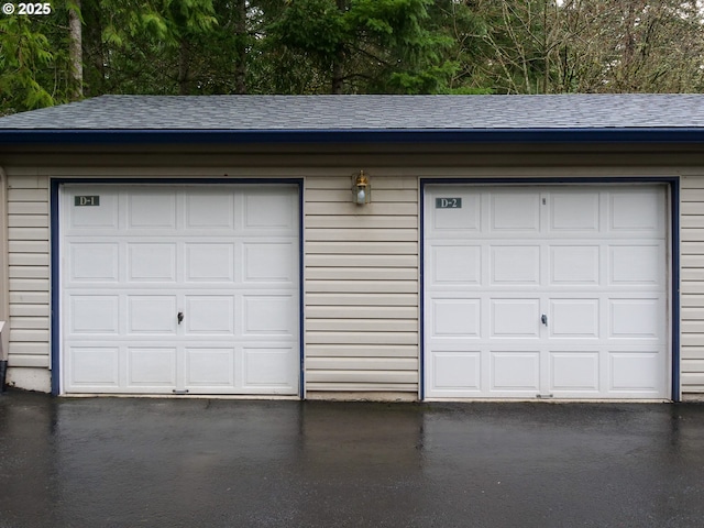 garage with driveway