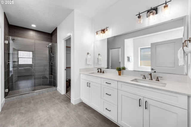 2928 S Harper Valley Way, Ridgefield, WA 98642 - full bath featuring a sink, a shower stall, and double vanity