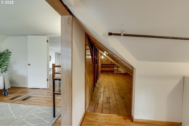 interior space with visible vents and light wood-style floors