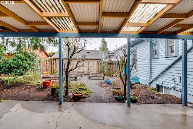 view of patio / terrace with fence