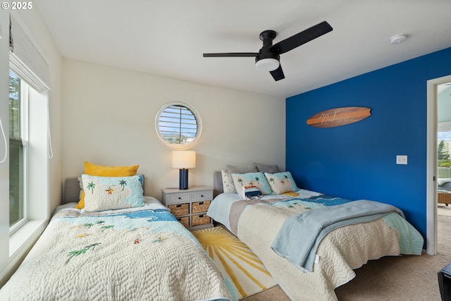 4330 Mcminnville Ave, Neskowin, OR 97149 - carpeted bedroom with ceiling fan