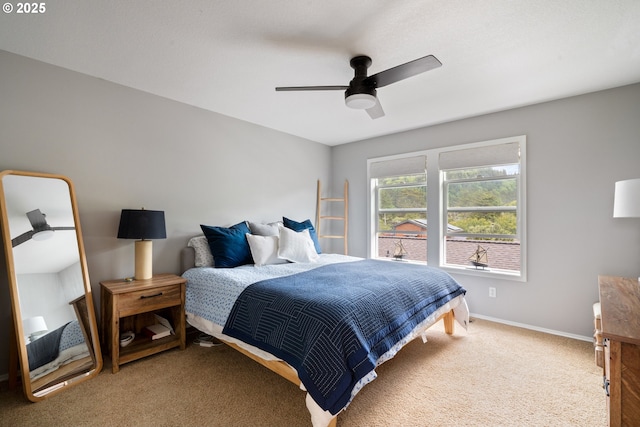 4330 Mcminnville Ave, Neskowin, OR 97149 - carpeted bedroom with baseboards and a ceiling fan
