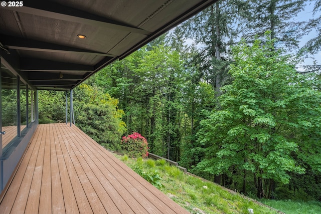 view of wooden deck