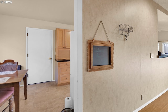 hallway with baseboards