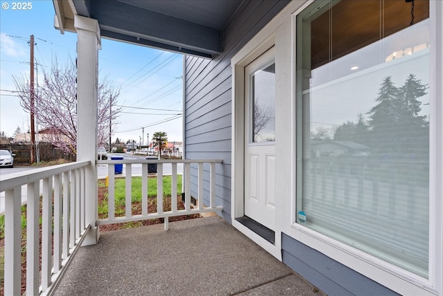 balcony with a porch