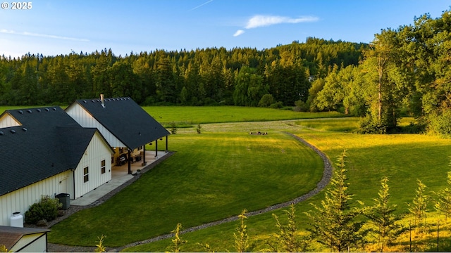 19428 NE 259th St, Battle Ground, WA 98604 - aerial view of property and surrounding area with a heavily wooded area