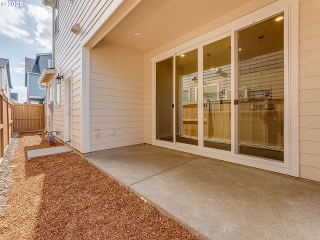 view of patio featuring a fenced backyard