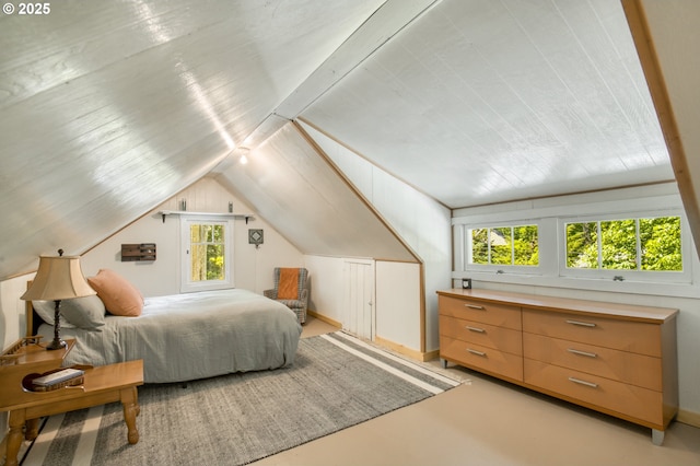 26630 E Roberts Rd, Welches, OR 97067 - bedroom with vaulted ceiling