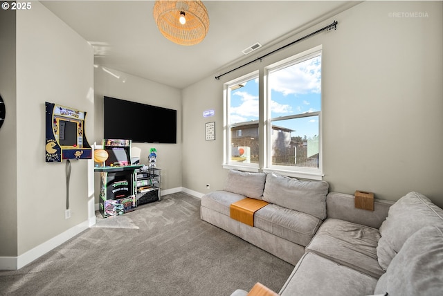 view of carpeted living room