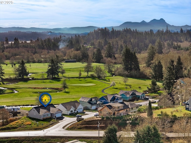 35692 Bella Ridge Loop, Astoria, OR 97103 - birds eye view of property featuring a mountain view and a view of trees