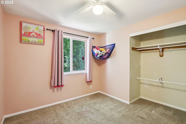 284 N 17th St, Saint Helens, OR 97051 - unfurnished bedroom featuring carpet flooring, a closet, and ceiling fan