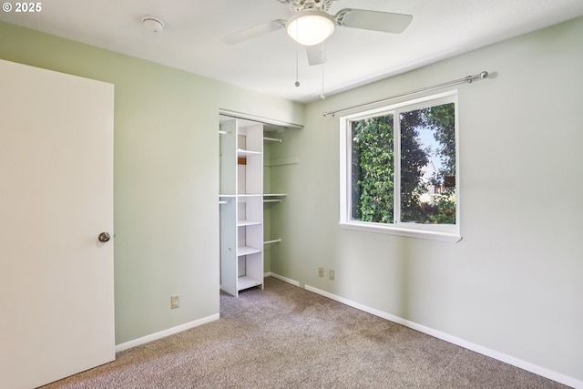 284 N 17th St, Saint Helens, OR 97051 - unfurnished bedroom featuring carpet, ceiling fan, and a closet