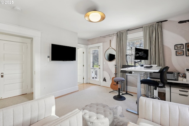 view of carpeted living room