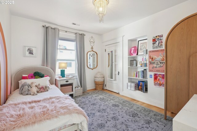 home office featuring hardwood / wood-style floors