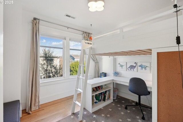 office featuring hardwood / wood-style floors