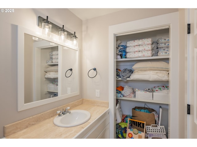 bathroom with vanity