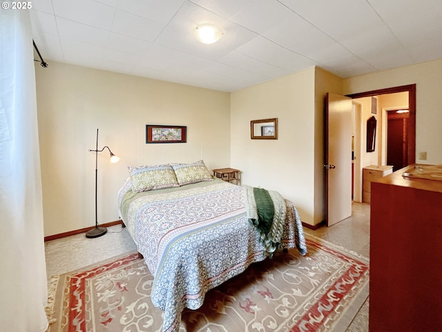 bedroom with baseboards