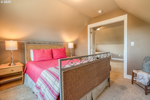 5020 NW Lee Ave, Lincoln City, OR 97367 - carpeted bedroom with vaulted ceiling and baseboards