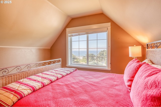 5020 NW Lee Ave, Lincoln City, OR 97367 - bedroom featuring vaulted ceiling